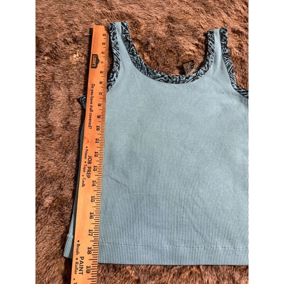 Vintage Gitano 90s Y2K BlueCrop Top Funky Size M animal print trims - Picture 4 of 5